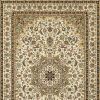 4' X 6' Ivory And Beige Floral Medallion Area Rug