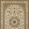 10' X 13' Ivory And Beige Floral Medallion Area Rug