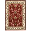 6' X 9' Red And Ivory Oriental Area Rug