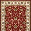 10' X 13' Red And Ivory Oriental Area Rug