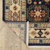 5' X 8' Blue And Ivory Medallion Area Rug