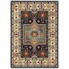 8' X 11' Blue And Ivory Medallion Area Rug