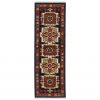 12' Blue And Beige Wool Handmade Runner Rug