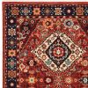8' X 11' Red And Blue Oriental Area Rug