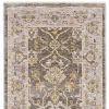 8' Beige Grey Machine Woven Oriental Indoor Runner Rug