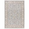 3' X 5' Blue And Ivory Oriental Distressed Area Rug
