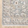 3' X 5' Blue And Ivory Oriental Distressed Area Rug