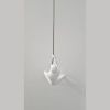 6" X 3" White Resin Climbing Man Hanging Dimensional Sculpture