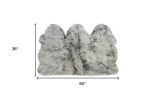 3' X 5' Gray Ombre Natural Sheepskin Area Rug