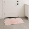 3' X 5' Pink Natural Sheepskin Area Rug