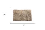 3' X 5' Taupe Genuine Sheepskin Area Rug