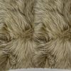 18" Taupe Sheepskin Throw Pillow