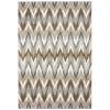 5' X 8' Gray And Taupe Ikat Pattern Area Rug