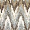 8' X 11' Gray And Taupe Ikat Pattern Area Rug
