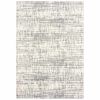 5' X 8' Ivory And Gray Abstract Strokes Area Rug
