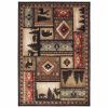 10' X 13' Black And Brown Nature Lodge Area Rug