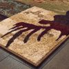 8' Green And Ivory Runner Rug