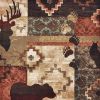 8' X 10' Rustic Brown Animal Lodge Area Rug
