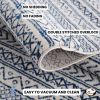 20' Navy Blue Abstract Runner Rug