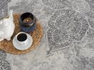 2' X 15' Gray Distressed Medallion Runner Rug