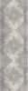 2' X 20' Gray Distressed Medallion Runner Rug