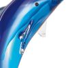 10" Blue Murano Glass Dolphin Figurine Tabletop Sculpture