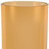 11" Amber And Clear Cylinder Lead Free Crystal Table Vase