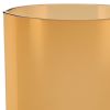 11" Amber And Clear Cylinder Lead Free Crystal Table Vase