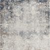 5' X 8' Navy And Beige Distressed Vines Area Rug