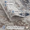 13' Blue And Ivory Abstract Runner Rug