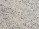 10' Ivory And Gray Ikat Runner Rug