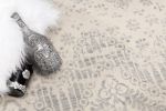 13' Ivory And Gray Ikat Runner Rug