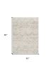 4' X 6' Ivory Distressed Ikat Pattern Area Rug