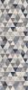 2' X 10' Navy Blue Geometric Diamond Runner Rug