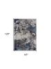 8' X 11' Navy Blue Cobblestone Pattern Area Rug