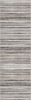 2' X 20' Blue And Beige Distressed Stripes Runner Rug