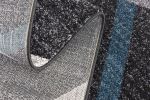 8' X 11' Distressed Black And Gray Abstract Area Rug