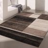8' X 11' Brown And Beige Abstract Blocks Area Rug