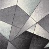 7' X 9' Grey Blue Geometric Area Rug