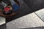 8' X 11' Grey Blue Geometric Area Rug