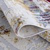 13' Beige And Gold Abstract Shag Runner Rug