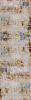 8' Beige And Ivory Abstract Runner Rug