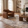 7' X 10' Beige And Ivory Abstract Area Rug
