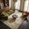 6' X 9' Gold Abstract Dhurrie Area Rug