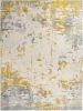 8' X 10' Gold Abstract Dhurrie Area Rug
