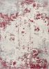 8' X 10' Red And Gray Abstract Shag Area Rug