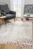 4' X 6' Gray And Red Greek Key Patterns Area Rug