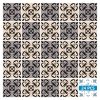 5" X 5" Light Grey And Cream Orchid Peel And Stick Removable Tiles