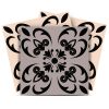 7" X 7" Light Grey And Cream Orchid Peel And Stick Removable Tiles