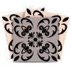 7" X 7" Light Grey And Cream Orchid Peel And Stick Removable Tiles